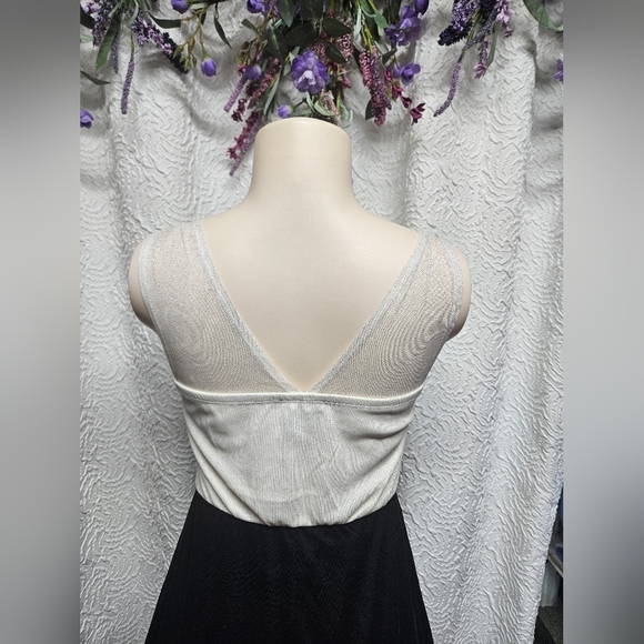 Enfocus Studio Cream and White Strapless Gown with Embellished Ruched Design - Picture 3 of 7